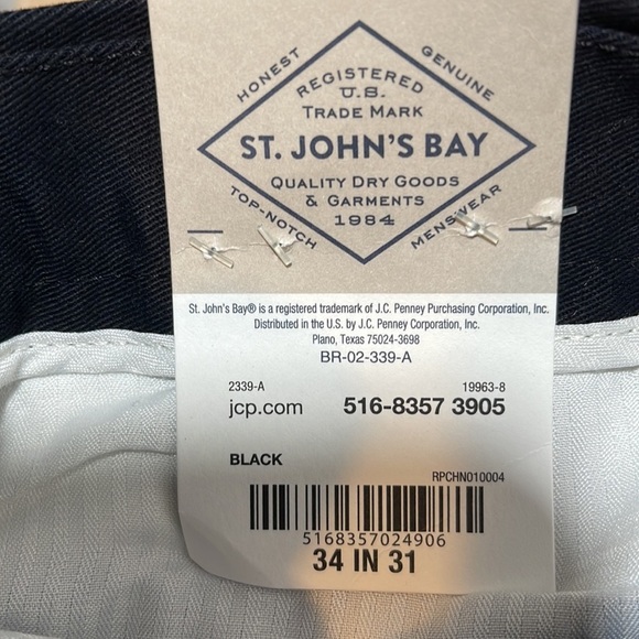 ST. JOHN’S BAY RELAXED FIT Releases & Repels Stains Wrinkle Free Pants 34x31 New - Picture 14 of 14